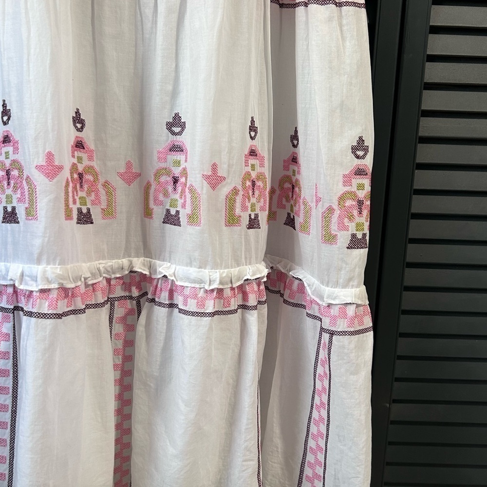 Alice by Temperley Maxi Dress Embroidered Details Womens Size 8 Spring Boho - Picture 10 of 11